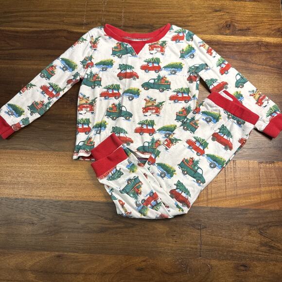 Mud Pie Kids Christmas Truck Boys Pajamas Size 24 Months - Picture 1 of 8